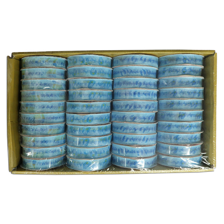 BABY CRAFT; RIBBON 1.5CM 4DESIGNS ASSTD 3YD BLUE