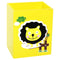 WOOD BOX YELLOW W/ LION 8.5x5.3CM