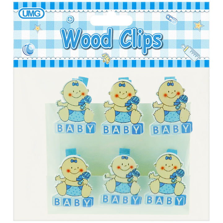 BABY CLIP BABY W/BOXES 6PK BLUE