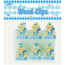 BABY CLIP BABY W/BOXES 6PK BLUE