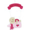 BABY W/BOTTLE HANGING DECOR 25x50CM PINK