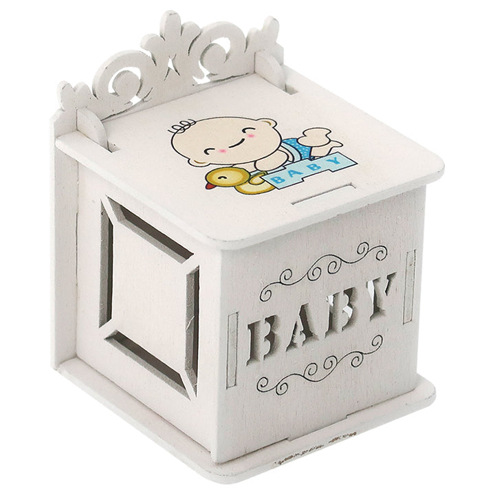 WOOD BABY BOY TREAT BOX WHITE