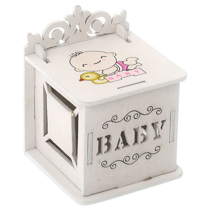 WOOD BABY GIRL TREAT BOX WHITE