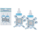 BABY BOTTLE "IT'S A BOY!" 2PK; BLUE 4*9CM