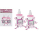 BABY BOTTLE "IT'S A GIRL!" 2PK; PINK 4*9CM