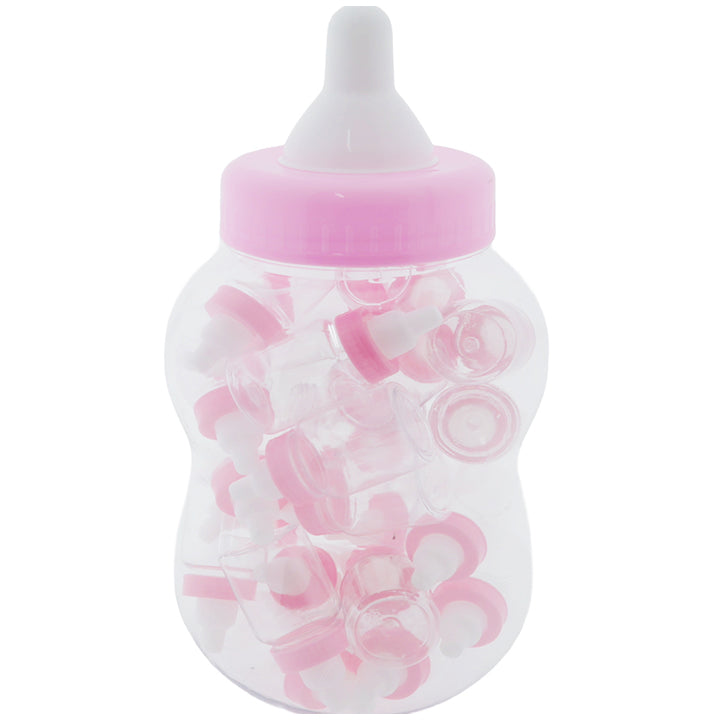 BABY BOTTLE CLEAR 30PK GIRL PINK