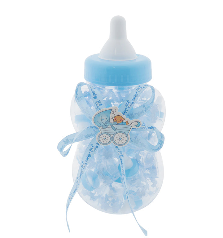 BABY BOTTLE W/RIBBON 30PK BOY BLUE