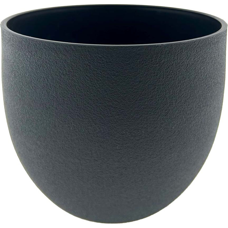 FLOWER POT BLACK 22x20CM