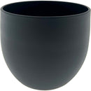 FLOWER POT BLACK 16x15CM