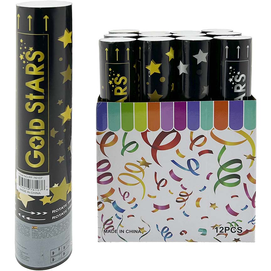 CONFETTI POPPER 11" STARS