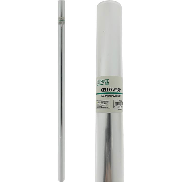 PARTY CELLO WRAP CLEAR ROLL
40inx9.8ft(100cmx3m)