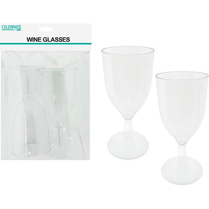 WINE GLASS CLEAR 2PC 14.5X6.5CM