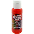 ACRYLIC GLITTER PAINT LIGHT RED 2FL OZ