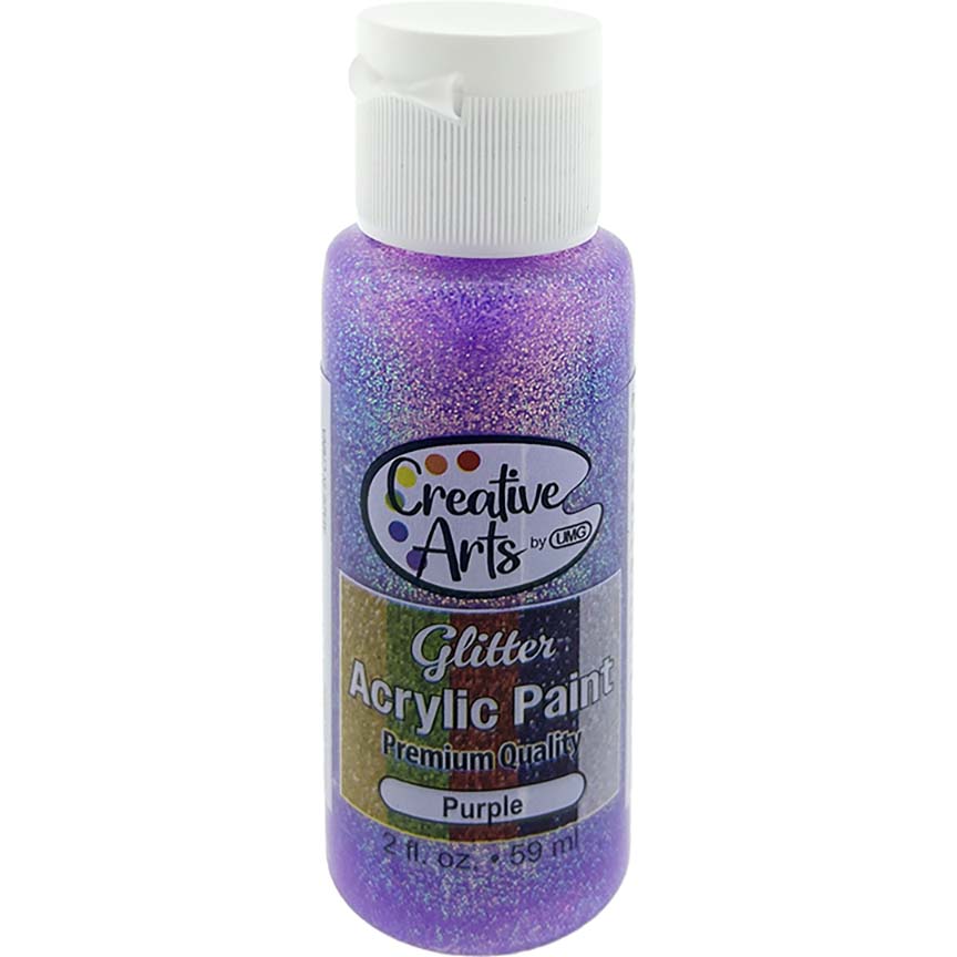 ACRYLIC GLITTER PAINT PURPLE 2FL OZ