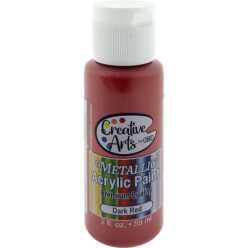 ACRYLIC METALLIC PAINT DARK RED 2FL OZ