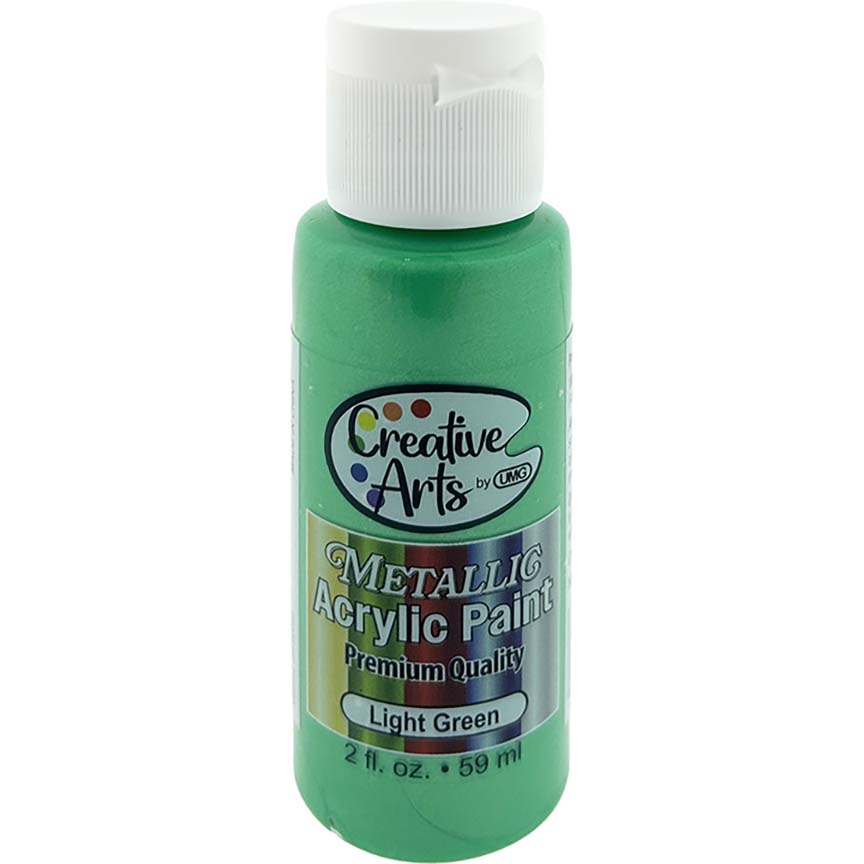 ACRYLIC METALLIC PAINT LIGHT GREEN 2FL OZ