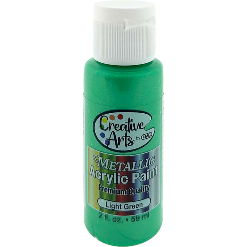 ACRYLIC METALLIC PAINT LIGHT GREEN 2FL OZ