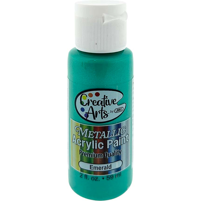 ACRYLIC METALLIC PAINT EMERALD 2FL OZ