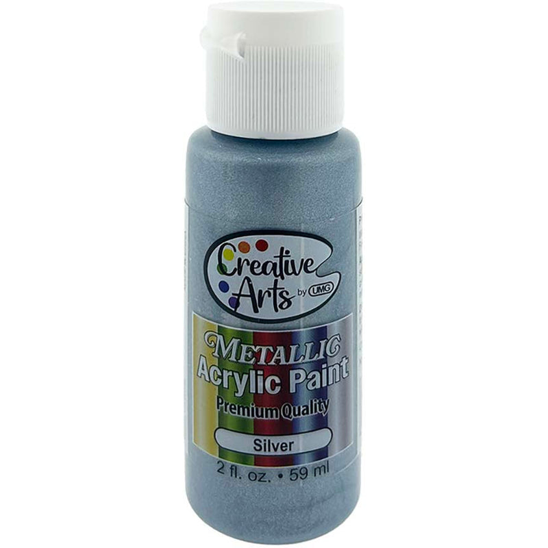 ACRYLIC METALLIC PAINT SILVER 2FL OZ