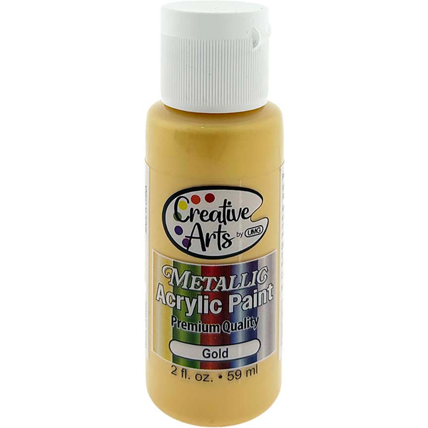 ACRYLIC METALLIC PAINT GOLD 2FL OZ