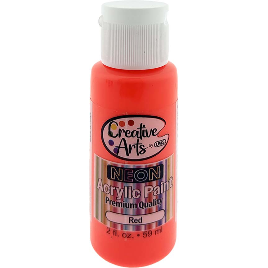 ACRYLIC NEON PAINT ORANGE RED 2FL OZ