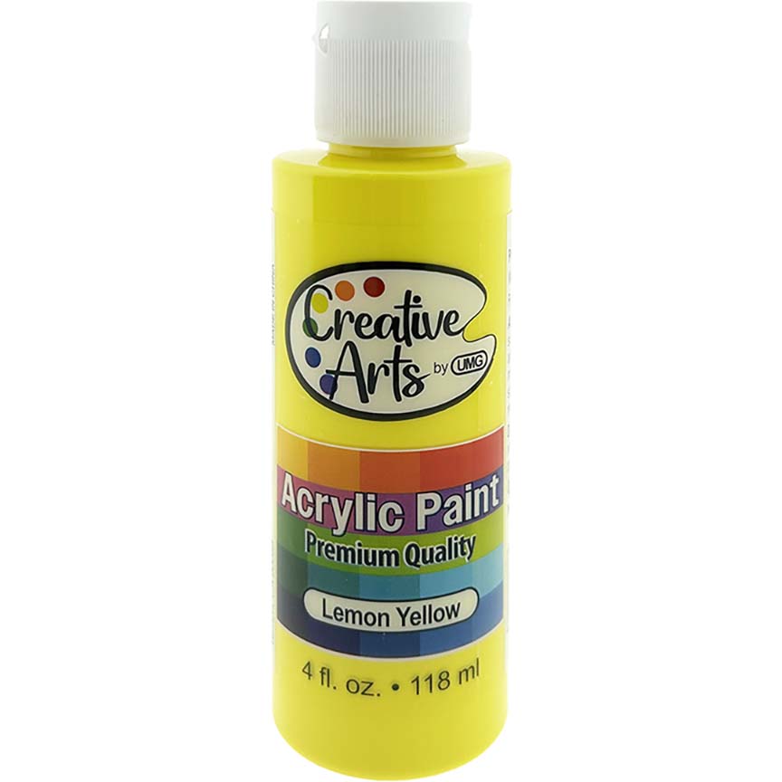 ACRYLIC PAINT LEMON YELLOW 4FL OZ