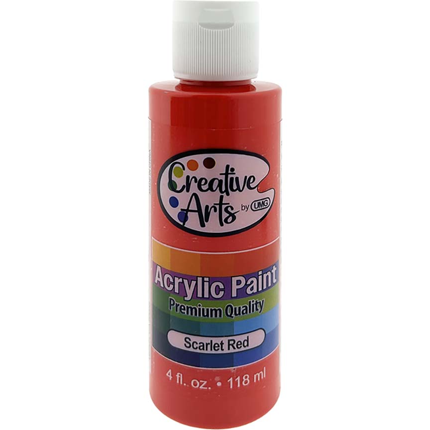 ACRYLIC PAINT SCARLET RED 4FL OZ