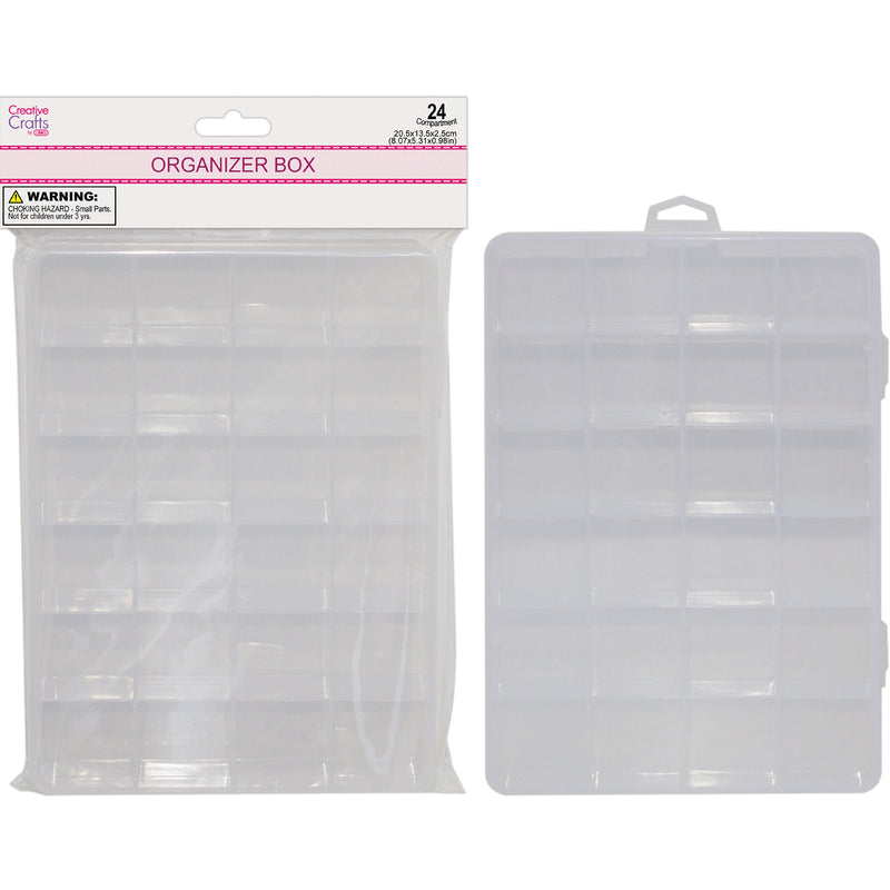 CRAFT STORAGE 20.5x13.5x2.5CM ORGANIZER BOX 24-COMP