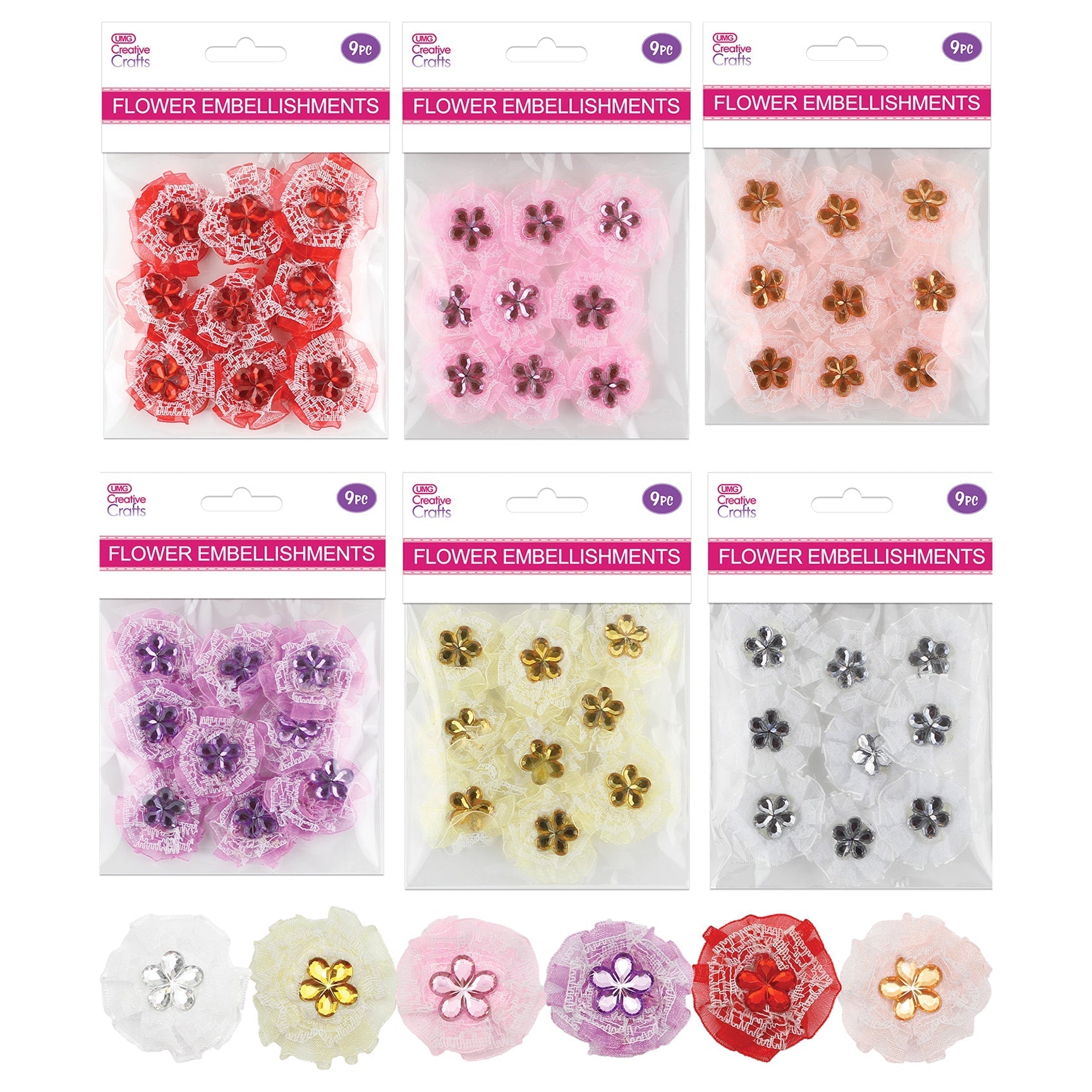 FLOWER CRAFT MINI ROSE; 50PC 1.5CM