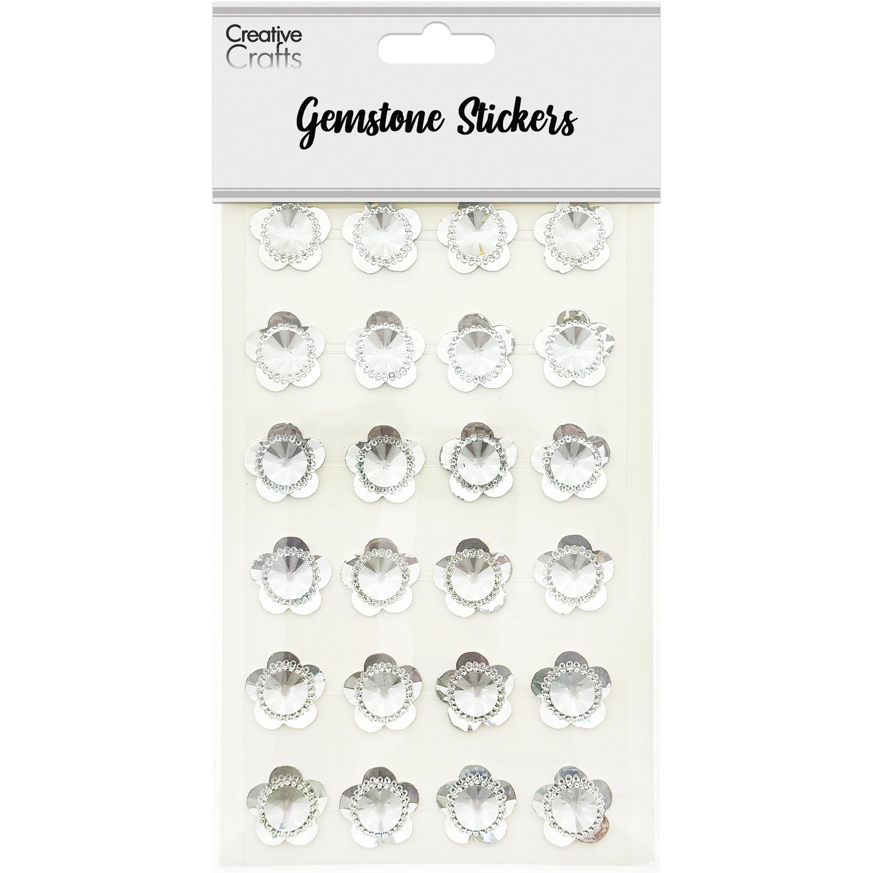 GEM STICKER FLOWER CRYSTAL 18MM