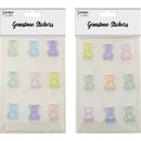 GEM STICKER TEDDY BEAR MIX COLOR 22MM