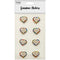 GEM STICKER HEART W/ PEARLS 25MM 8PC