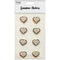 GEM STICKER HEART W/ PEARLS 25MM 8PC