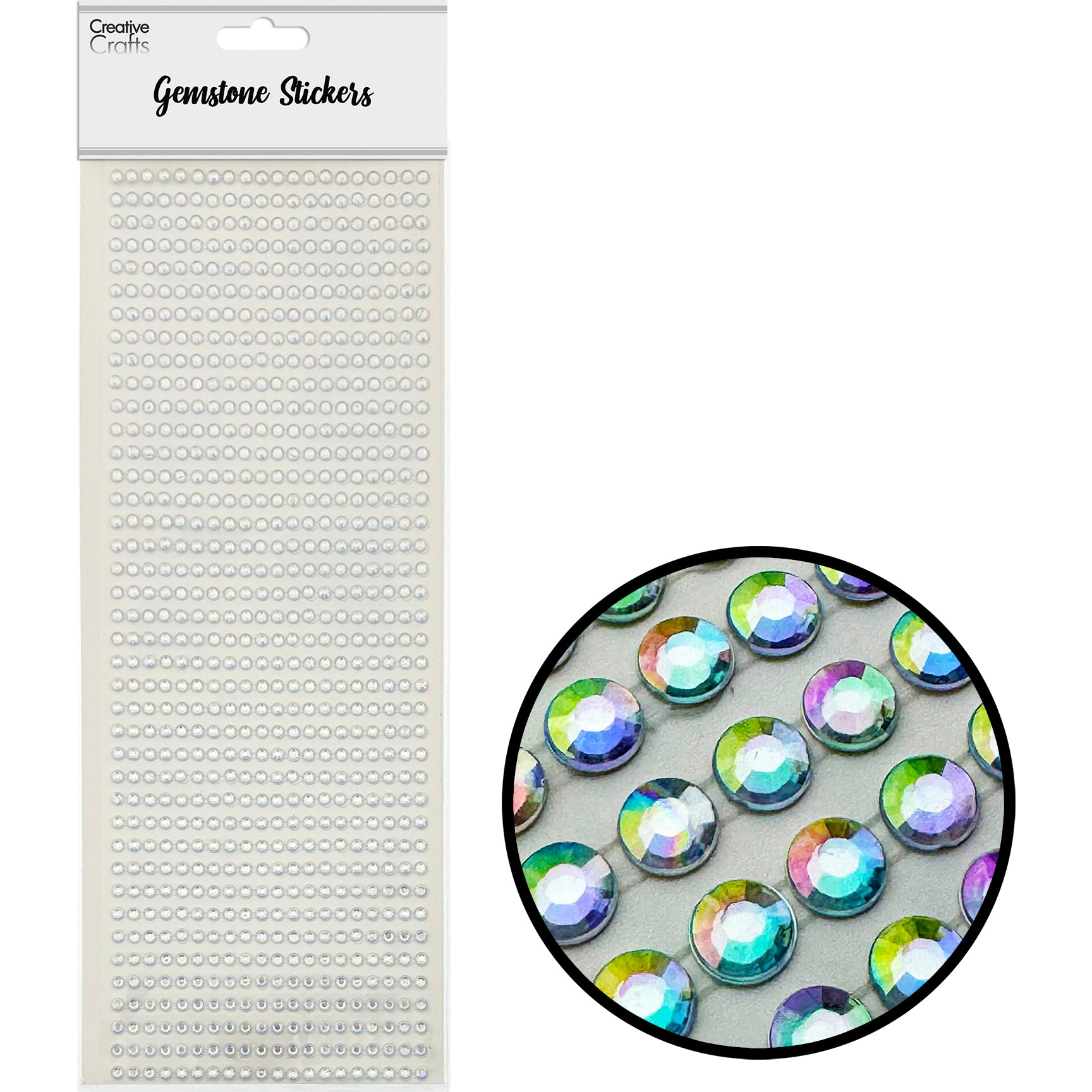 GEM RHINESTONE STICKER 4MM CRYSTAL