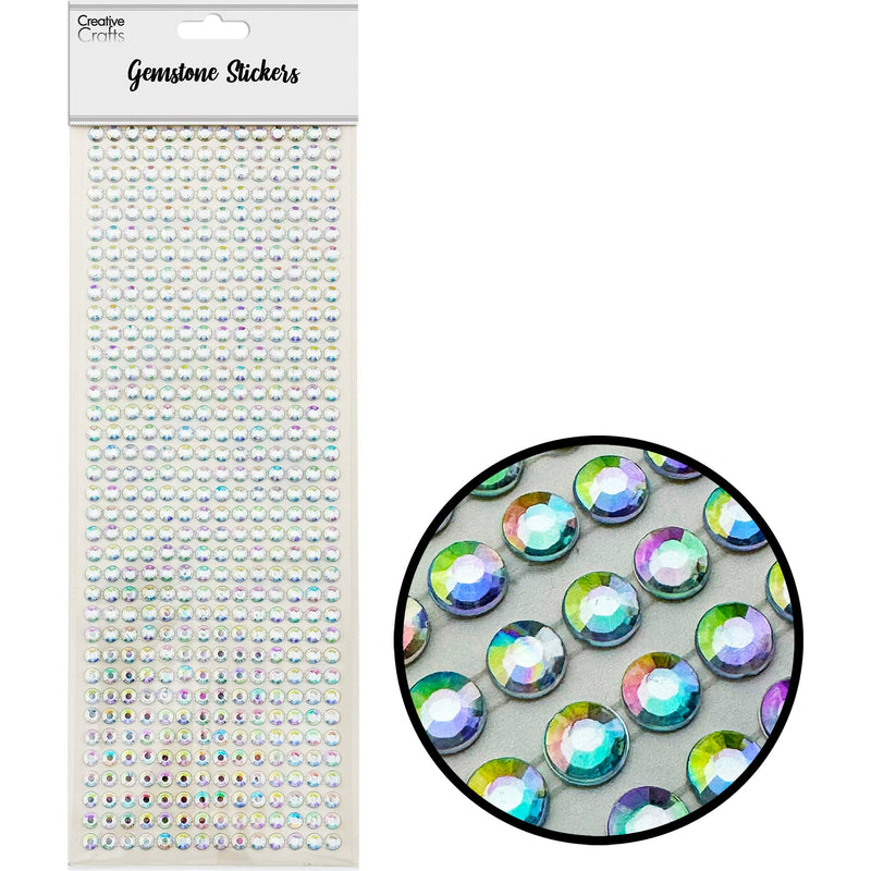 GEM RHINESTONE STICKER 6MM CRYSTAL