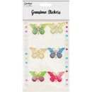 BUTTERFLY STONE STICKER 37MM MIX COLOR