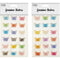 BUTTERFLY STONE STICKER 22MM MIX COLOR