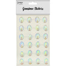 GEM STICKERS OVAL 18MM IRIDESCENT