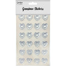 GEM STICKERS HEART 18MM CLEAR