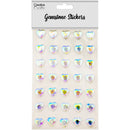 GEM STICKERS HEART 14MM IRIDESCENT