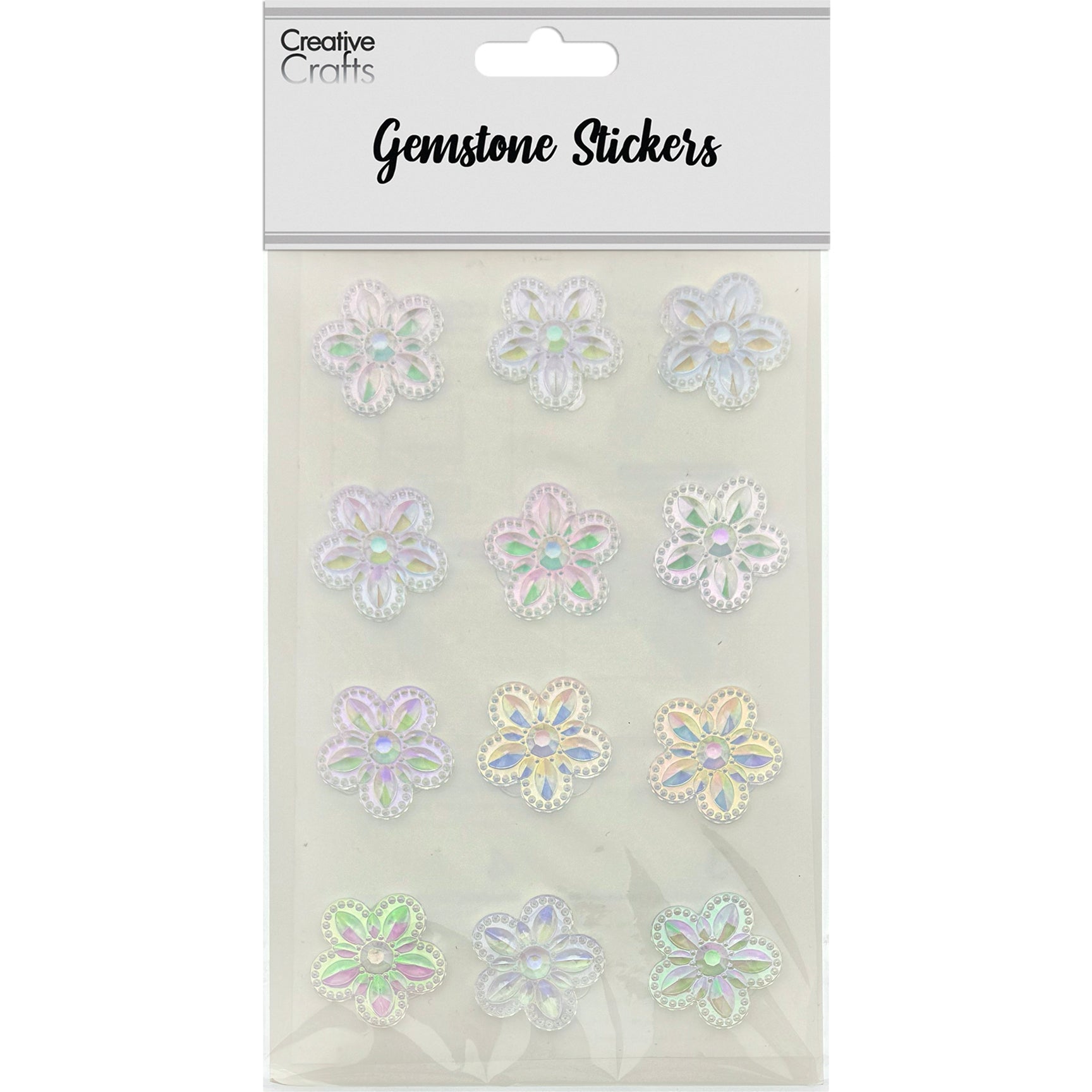 GEM STICKERS FLOWER 24MM MIX COLOR