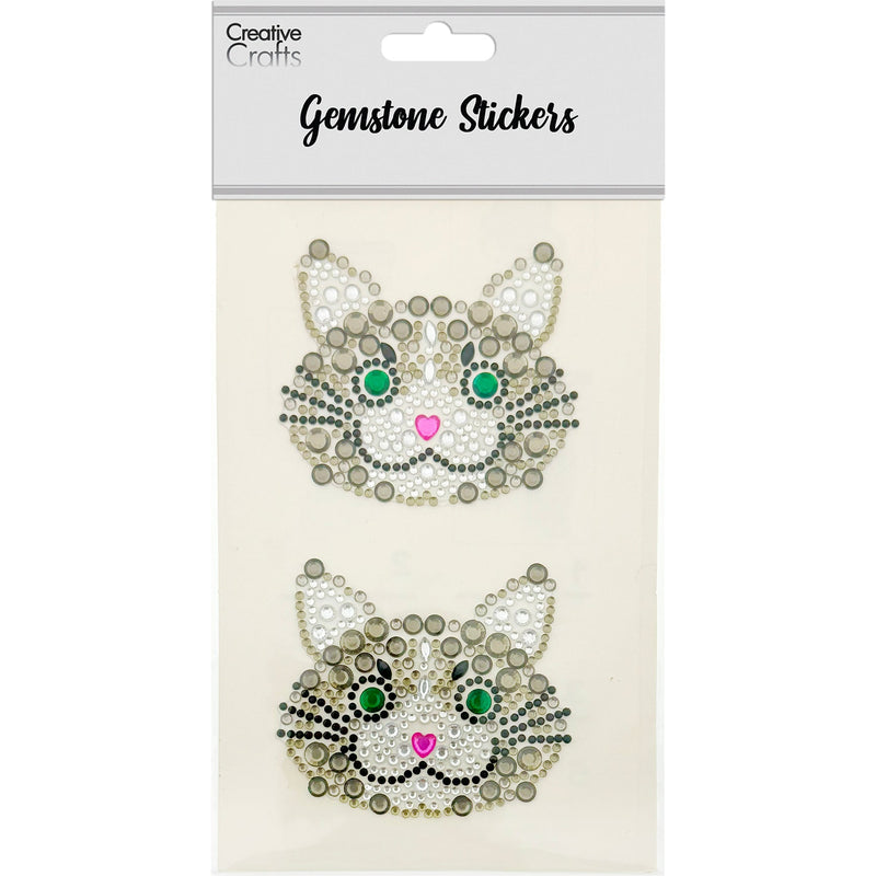 GEM STICKERS CAT FACE PATTERN