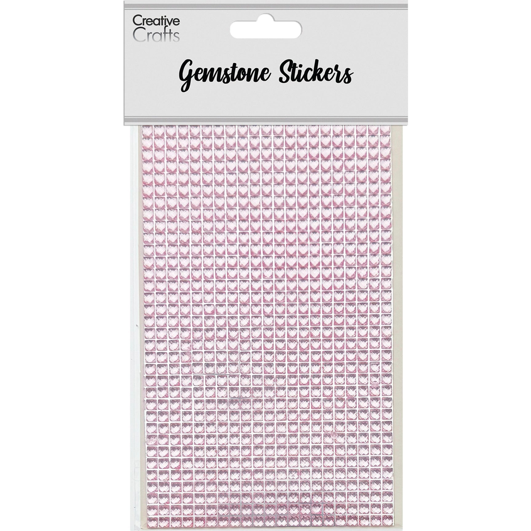 GEM STICKERS SQUARE 4MM LIGHT PINK