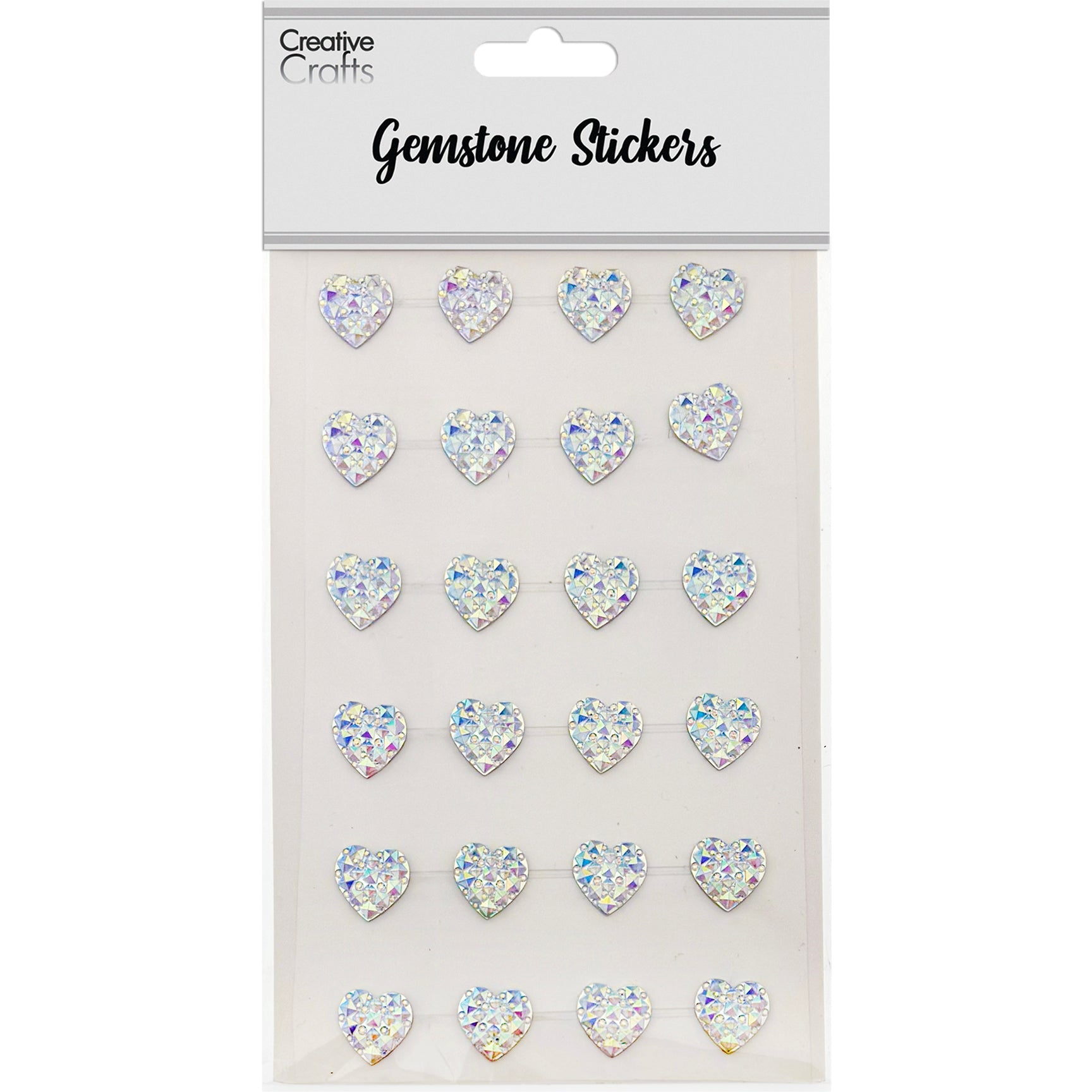 GEM STICKERS CRYSTAL HEART 14MM