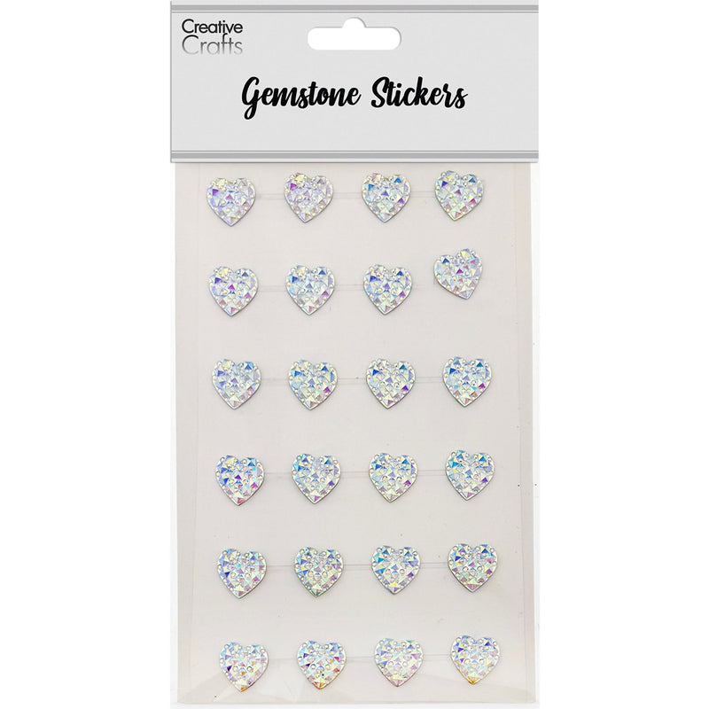 GEM STICKERS CRYSTAL HEART 14MM