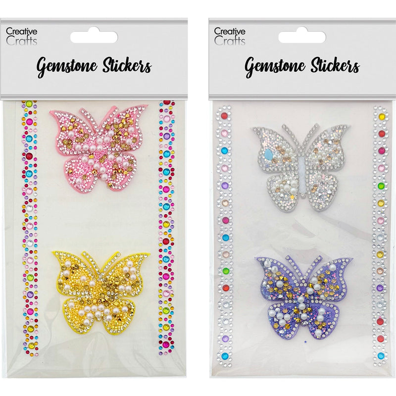 GEM STICKERS BUTTERFLY 54MM 2PC