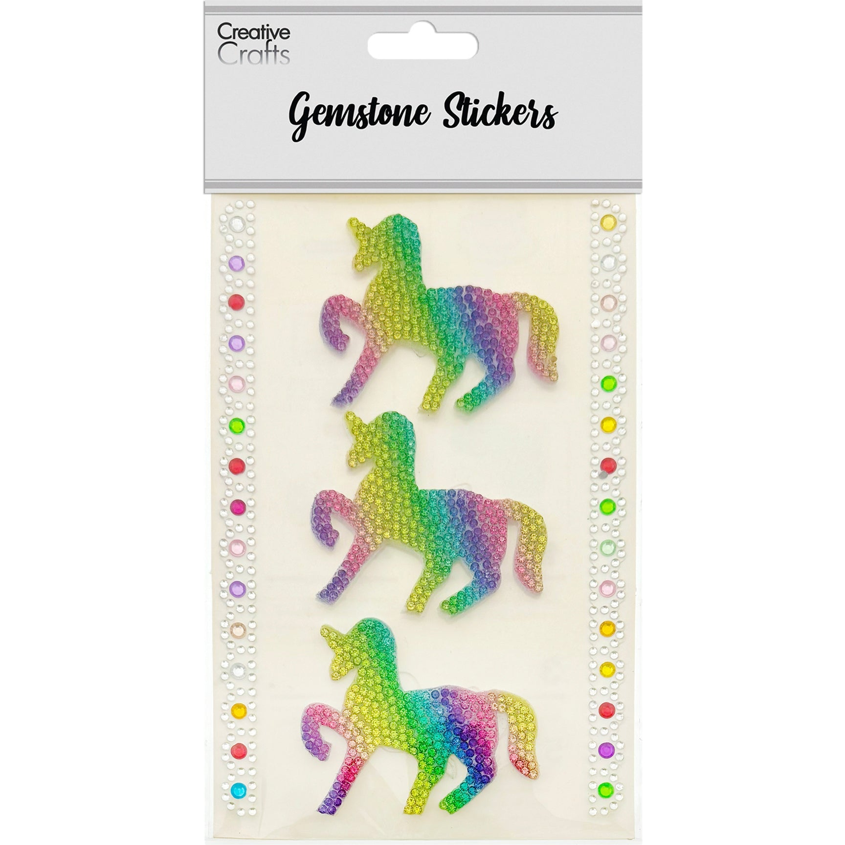 GEM STICKERS CRYSTAL NEON UNICORN 55MM