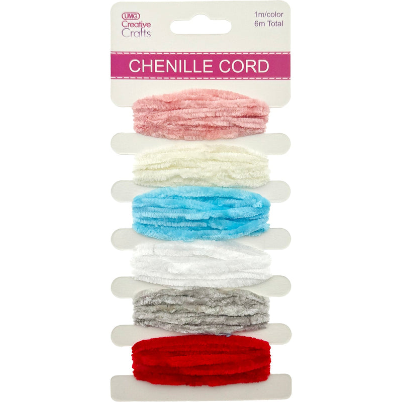 PLUSH CHENILLE CORD 2 COL ASTD 1M EA