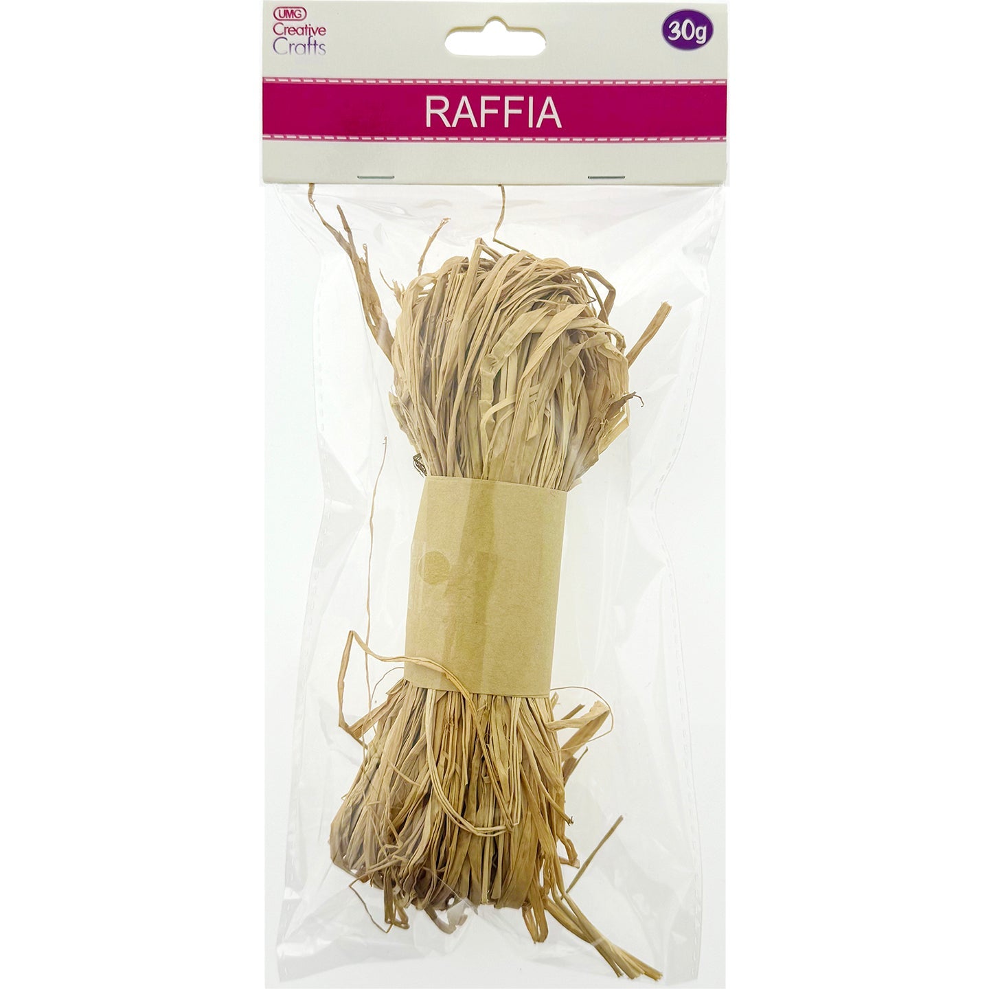 NATURAL RAFFIA LARGE BROWN 30G