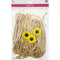 NATURAL RAFFIA LARGE W/ 3 FLOWERS